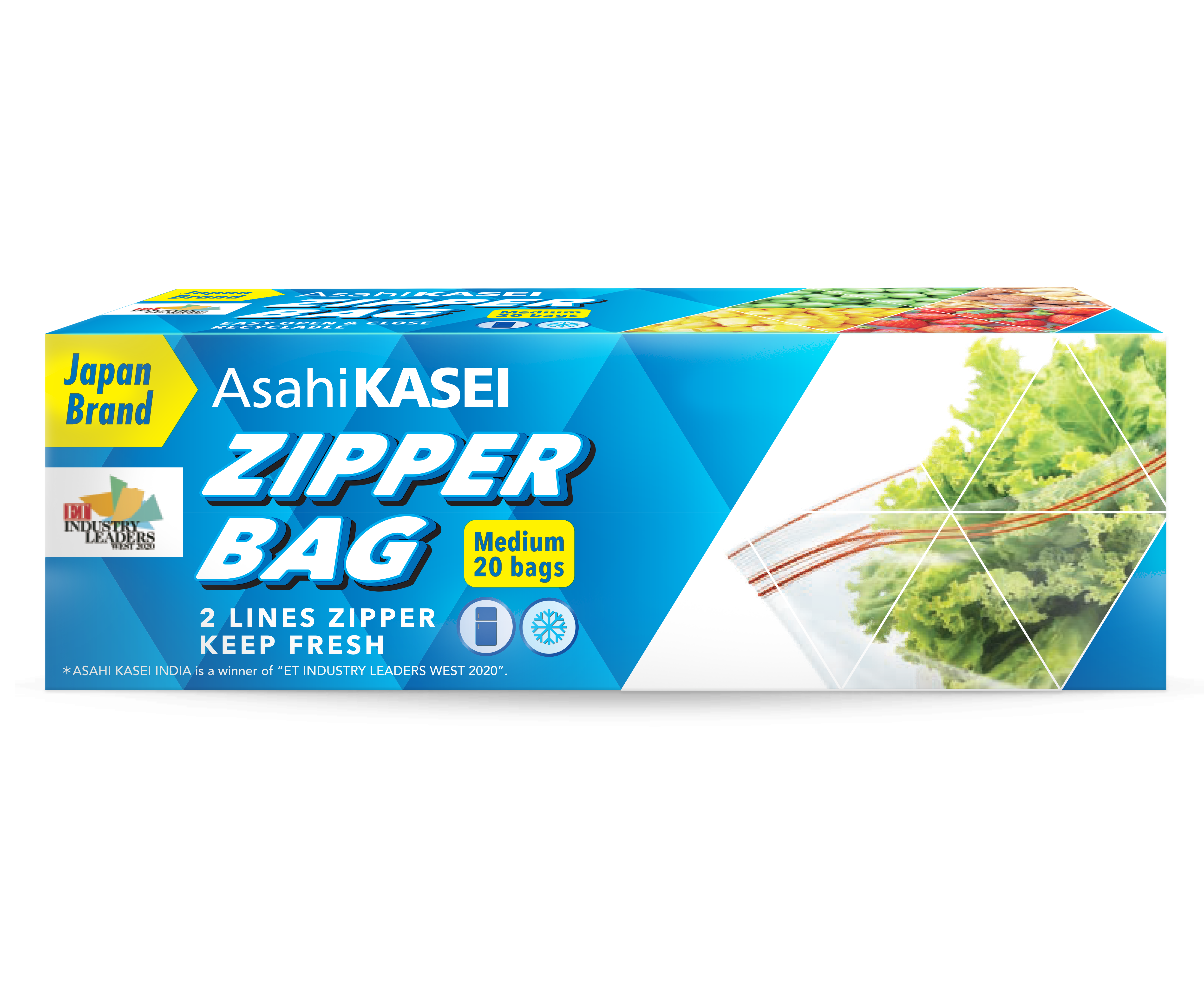 Asahikasei Medium Zipper Bag 20Pc