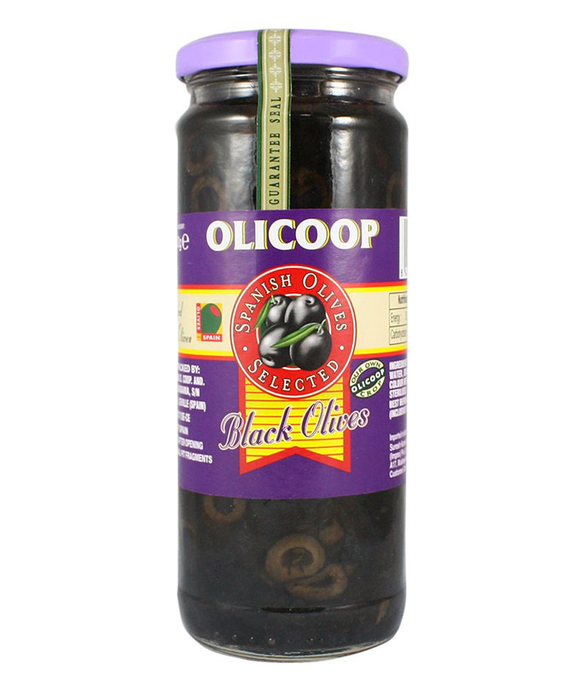 Olicoop Black Slice Olives 450G