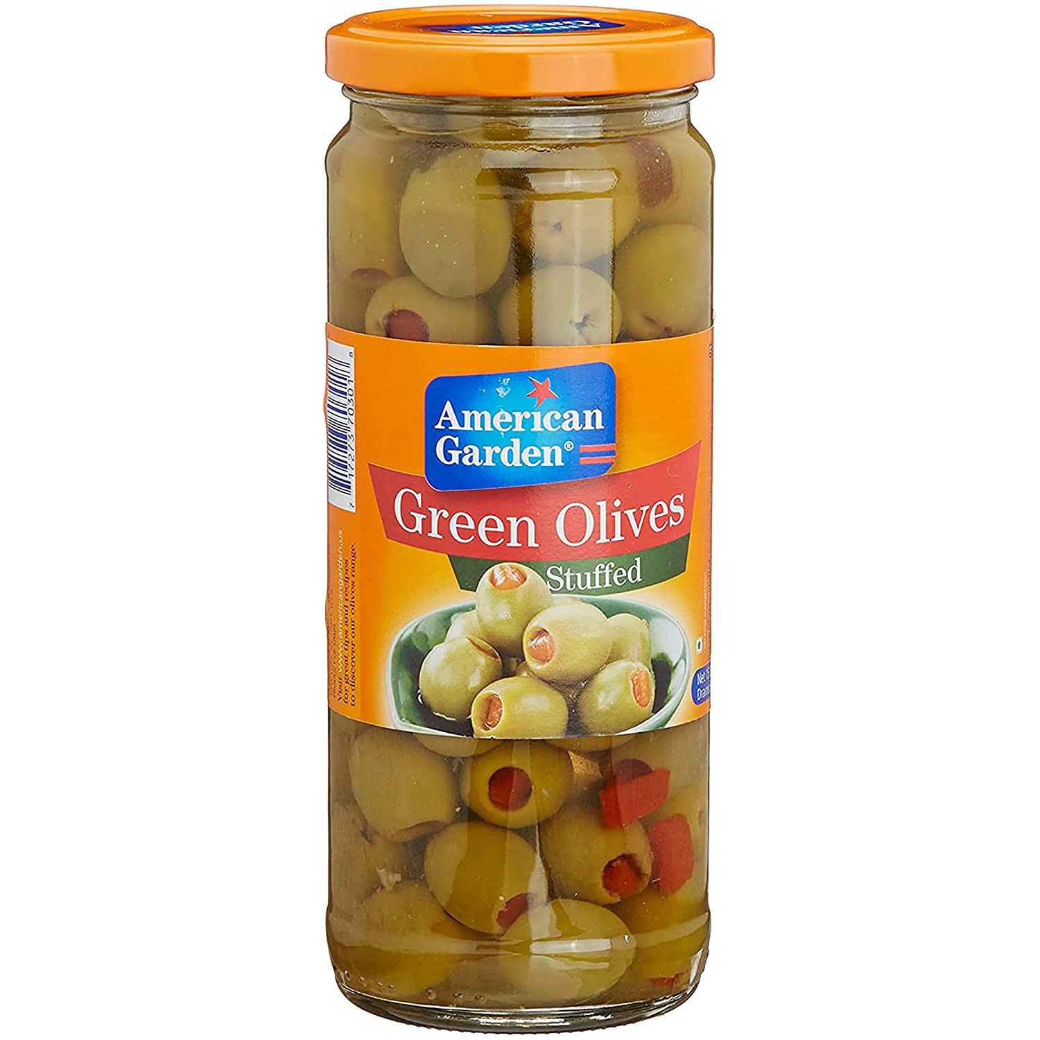 American Garden Stuffed Green Olives 450G