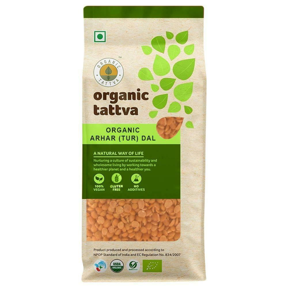 Organic Tattva Arhar (Tur) Dal 500G