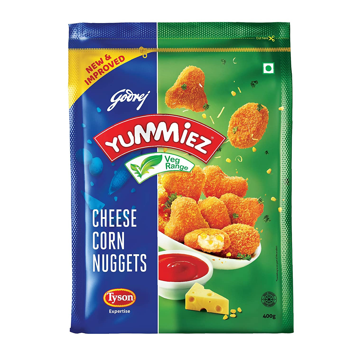 Yummiez Cheese Corn Nuggets 400G (ZIP Lock)