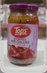 Tops Stuffed Red Chilli Pickle 400G