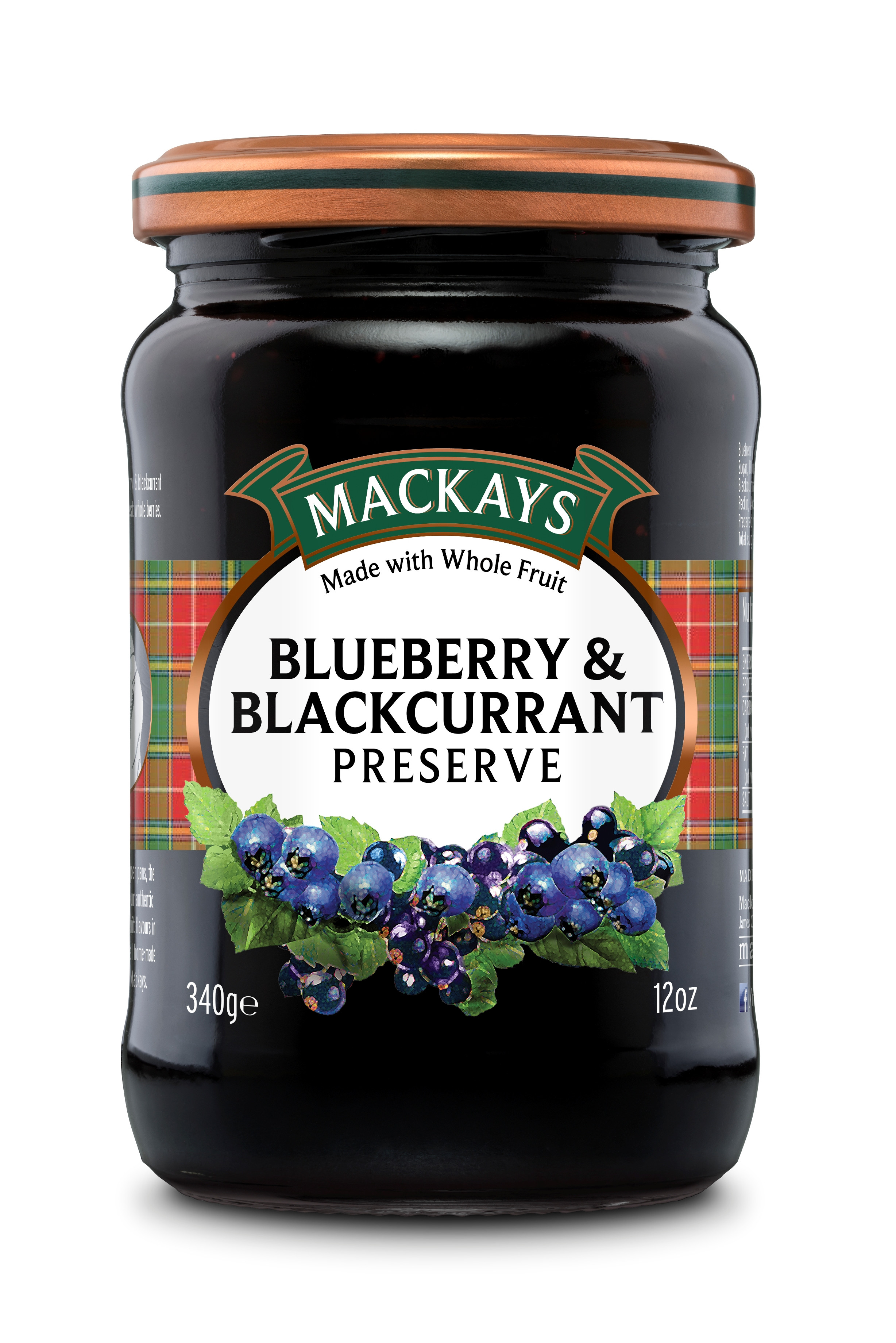 Mackays Blueberry & Black Currant Preserve 340G