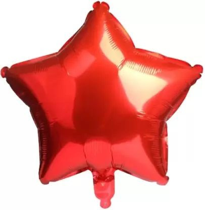 Star Shaped Foil Balloons - Red 1Pc