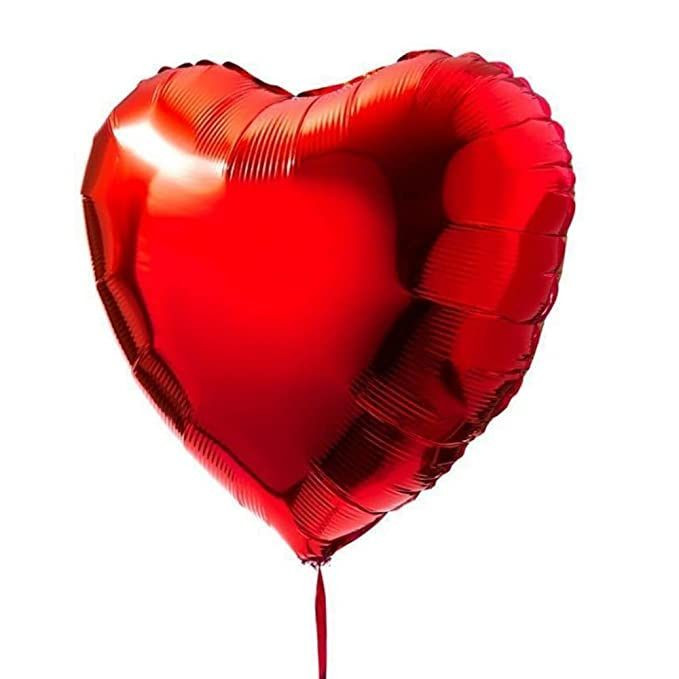 Heart Shaped Foil Balloons - Red 1Pc
