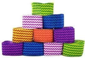 Multi Colour Paper Crepe Ribbon Striped 12Pc