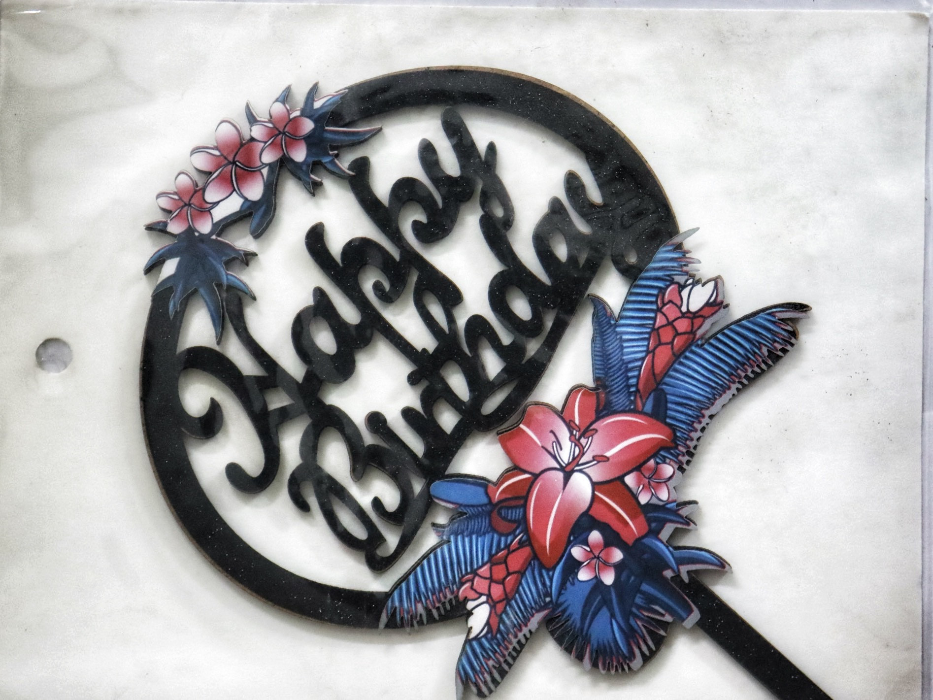 Cake Topper Happy Birthday 1Pc