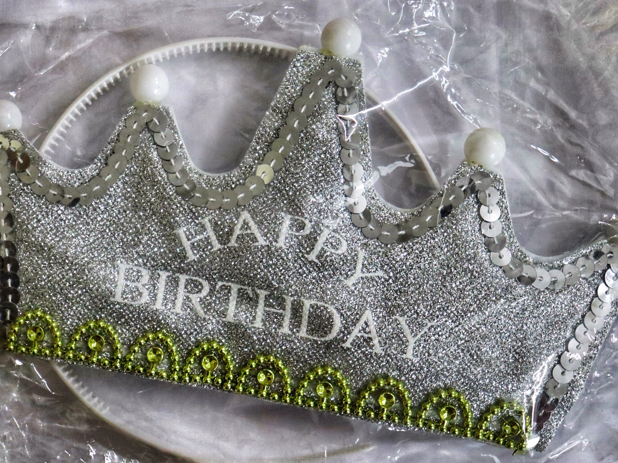 Led Light Crown King Happy Birthday - Silver 1Pc
