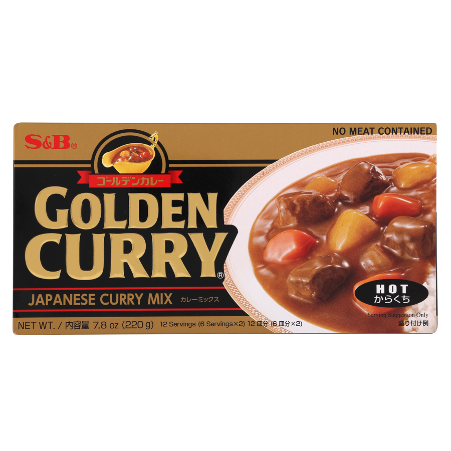 S&B Golden Curry Sauce Mix Jumbo Hot 220G