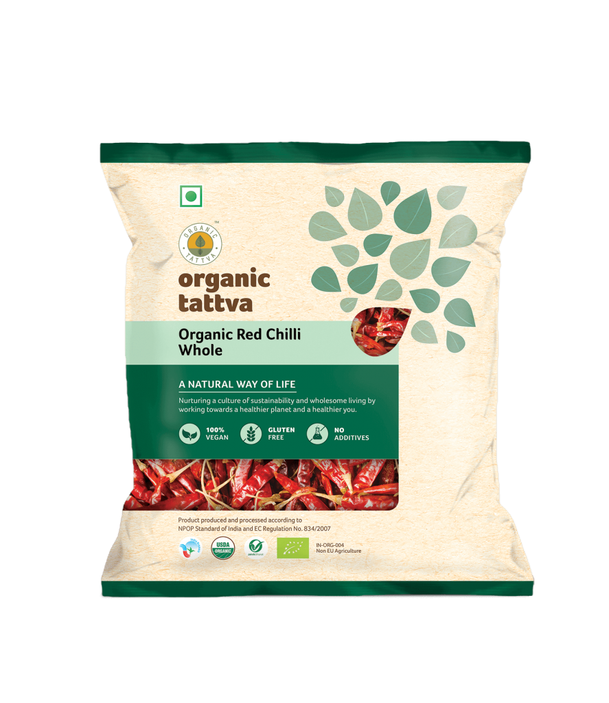 Organic Tattva Red Chilli Whole 100G