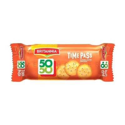 Britannia 50-50 Timepass Classic Salted Biscuit 63.5G