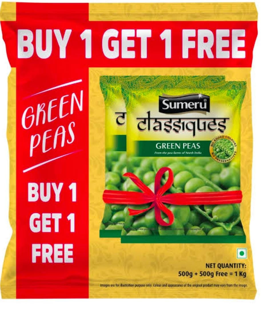 Sumeru Green Peas 500G Buy 1 Get 1
