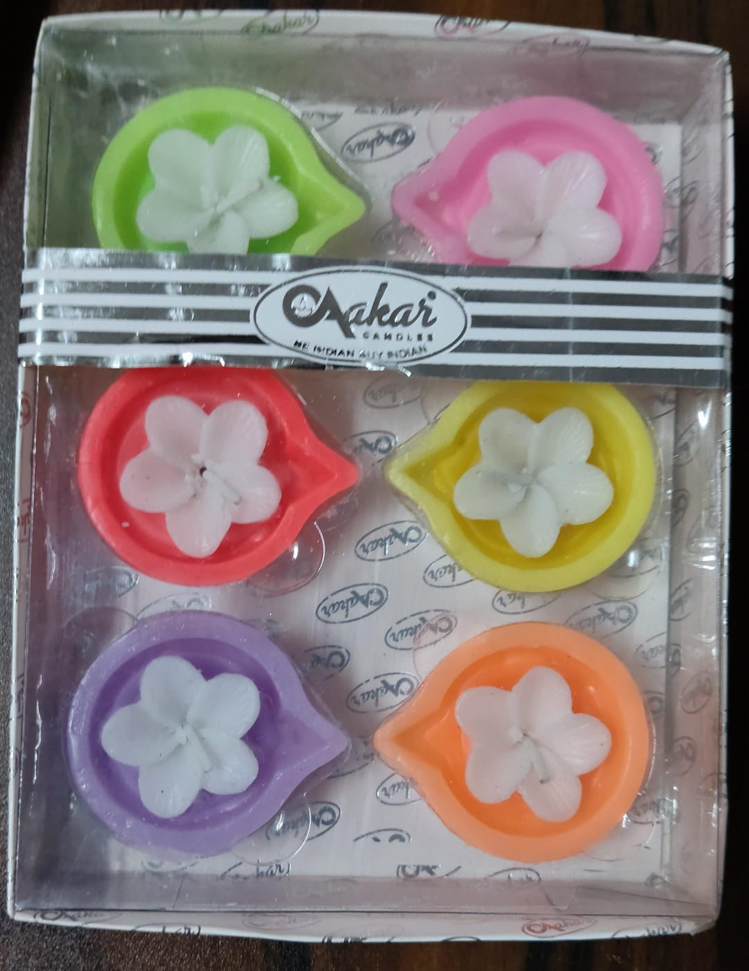 Multicolour Diya Shaped Candles Pack of 6