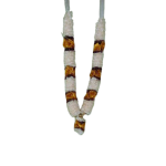 OM Bhakti White Cloth Mala 1Ft