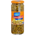 American Garden Sliced Drained Green Olives 450G