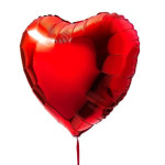 Heart Shaped Foil Balloons - Red 1Pc