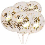 Confetti Balloons - Golden 5Pc