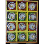 Multicolour Diya Shaped Candles Pack of 12